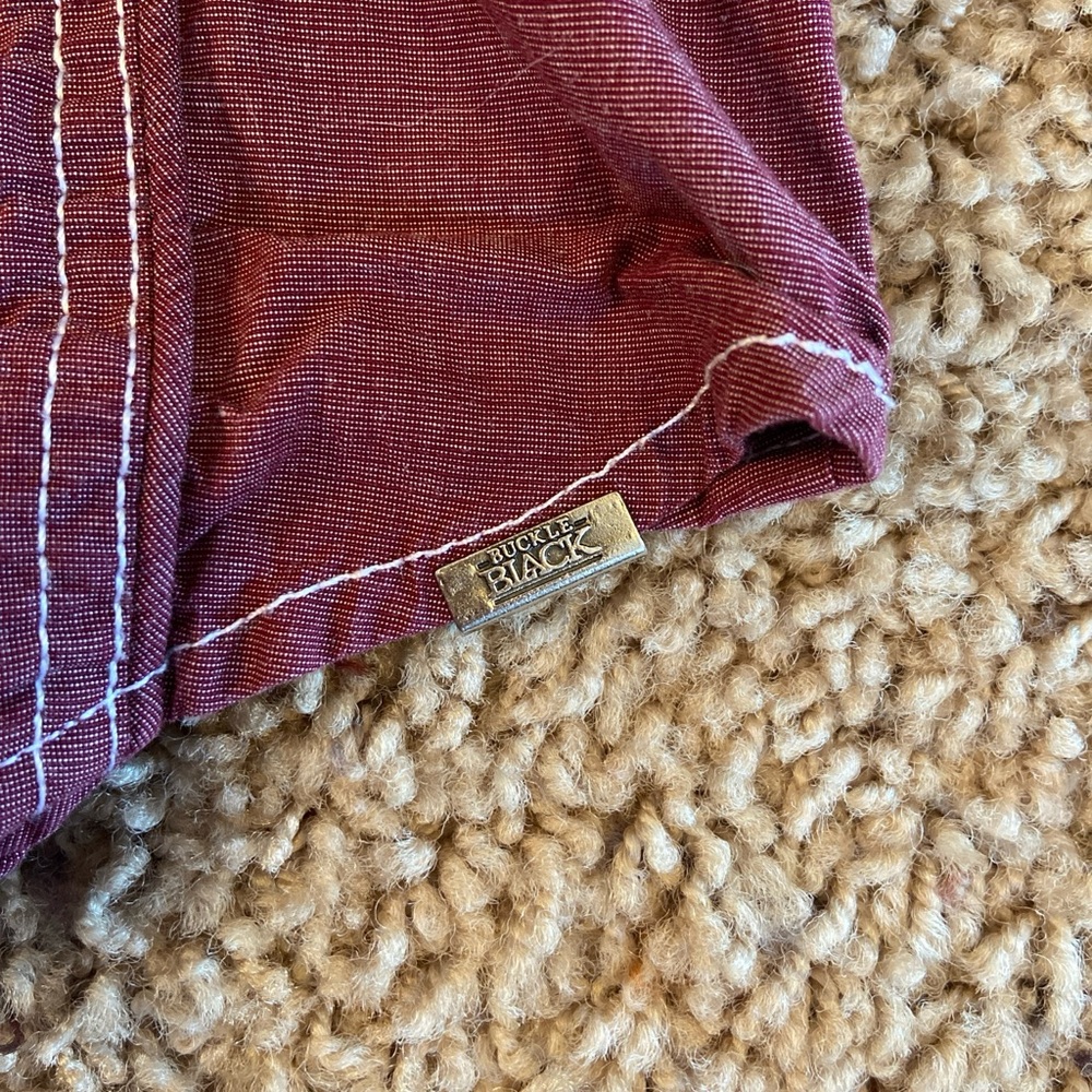 Men's Buckle Black Button Front Shirt - M- Tailored Fit - Picture 4 of 10